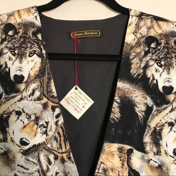 Joanie Batchelor Handmade Wolf Print Vest - Picture 3 of 10
